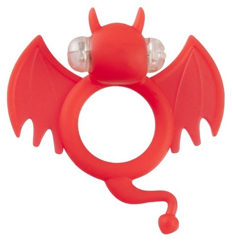 Красное эрекционное кольцо Devil Bat