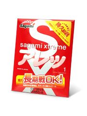 Утолщенный презерватив Sagami Xtreme FEEL LONG с точками - 1 шт.
