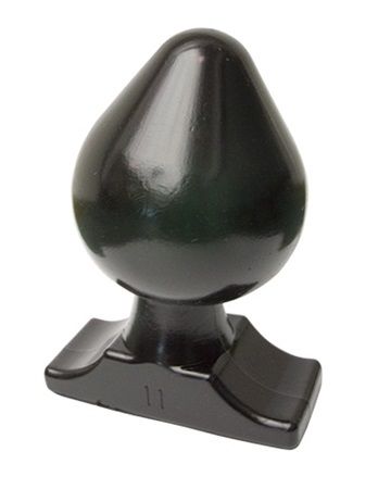 Чёрная анальная пробка All Black Gijs Butt Plug - 19 см.