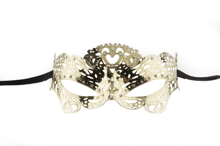 Золотистая металлическая маска Butterfly Masquerade Mask