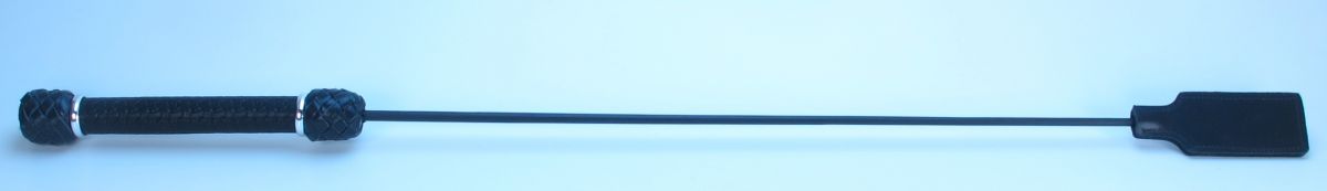 Чёрный профессиональный стек с тисненной ручкой - 73 см.