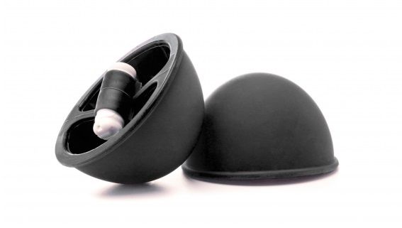 Чёрные вакуумные присоски с вибрацией Vibrating Suction Cup