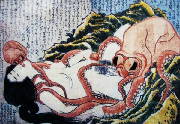 «Сон жены рыбака». 1814 год. Кацусика Хокусай.